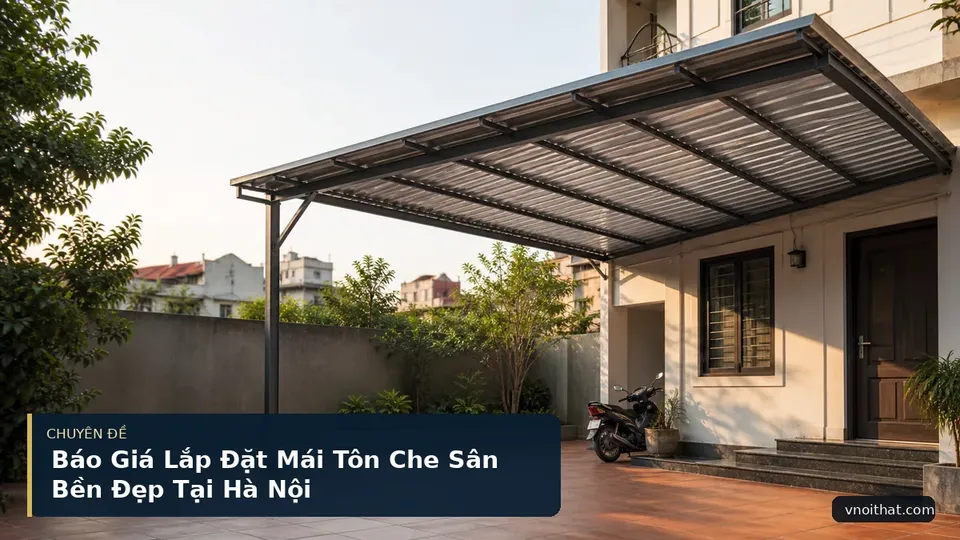 Báo Giá Lắp Đặt Mái Tôn Che Sân Bền Đẹp Tại Hà Nội