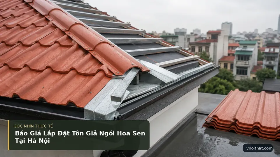 Chi tiết minh họa nội thất trong bài Báo Giá Lắp Đặt Tôn Giả Ngói Hoa Sen Tại Hà Nội