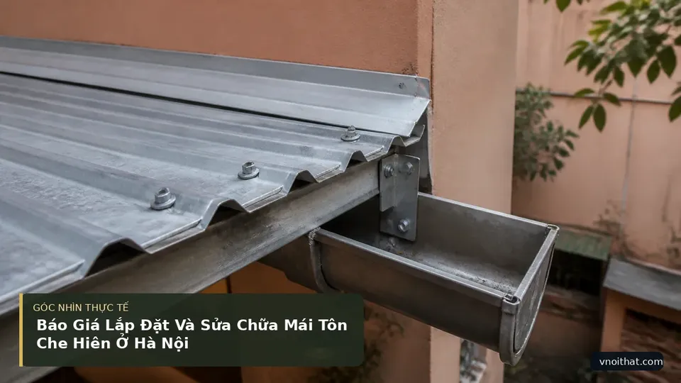 Chi tiết minh họa nội thất trong bài Báo Giá Lắp Đặt Và Sửa Chữa Mái Tôn Che Hiên Ở Hà Nội