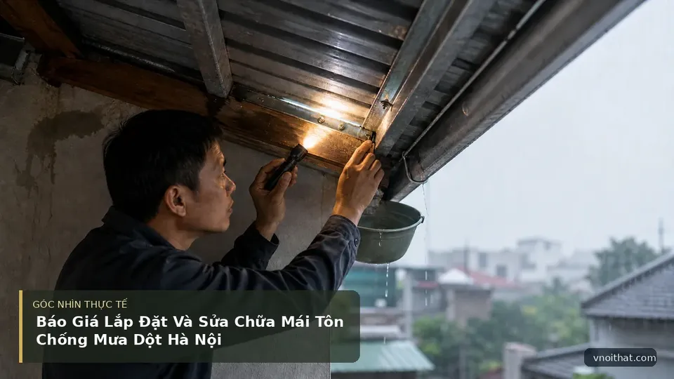 Chi tiết minh họa nội thất trong bài Báo Giá Lắp Đặt Và Sửa Chữa Mái Tôn Chống Mưa Dột Hà Nội