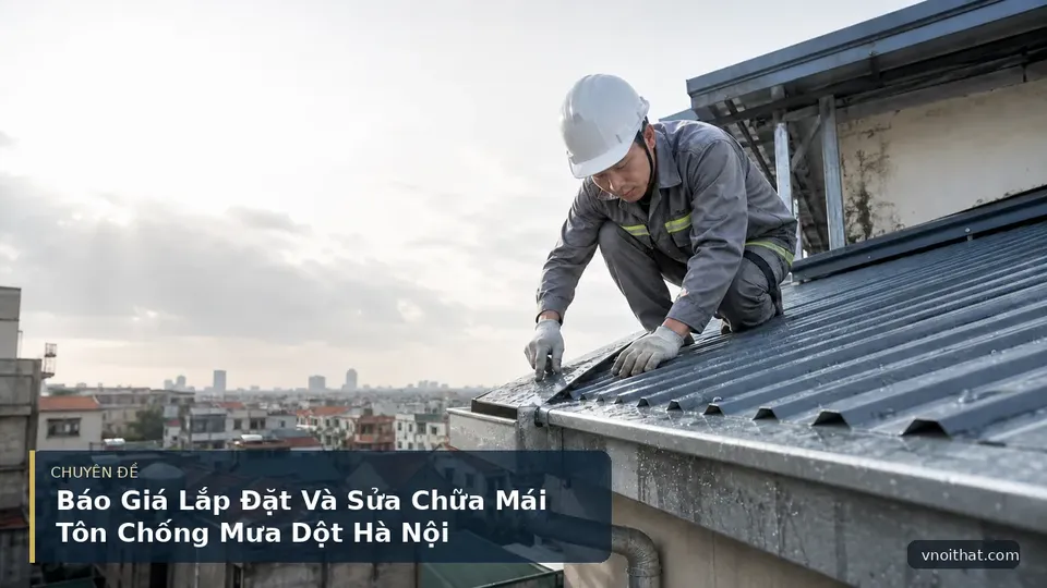 Báo Giá Lắp Đặt Và Sửa Chữa Mái Tôn Chống Mưa Dột Hà Nội