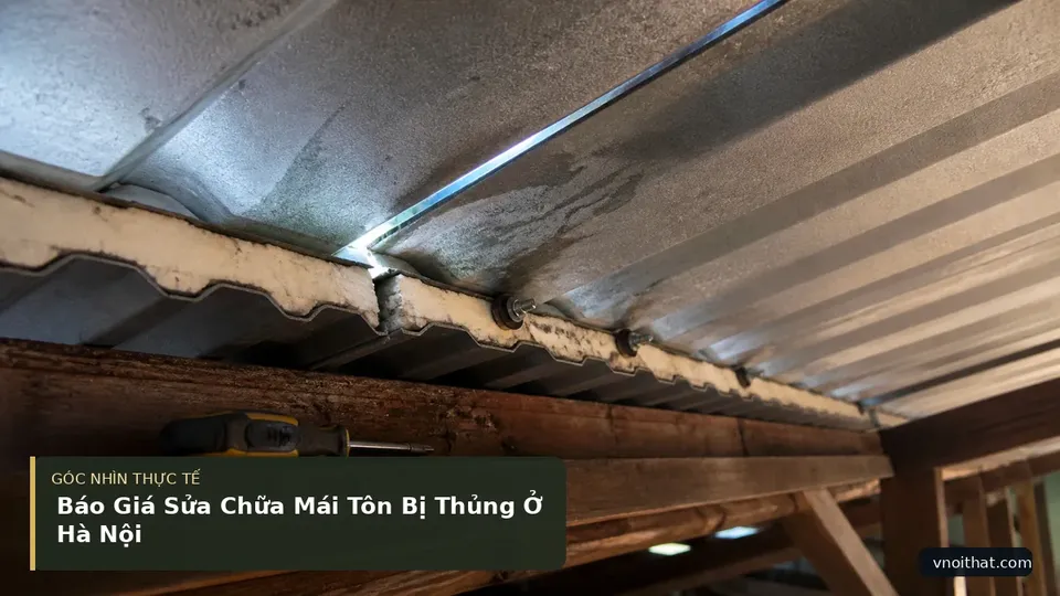 Chi tiết minh họa nội thất trong bài Báo Giá Sửa Chữa Mái Tôn Bị Thủng Ở Hà Nội