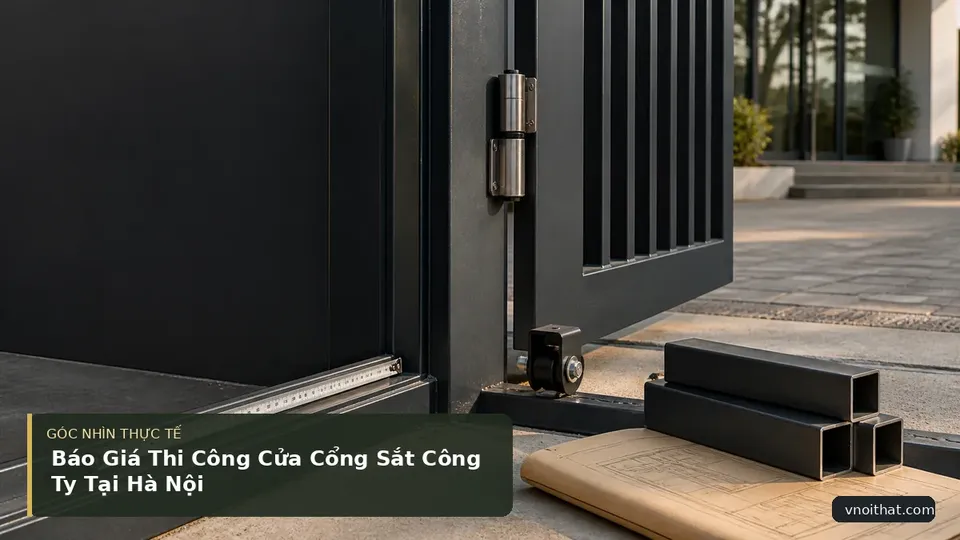 Chi tiết minh họa nội thất trong bài Báo Giá Thi Công Cửa Cổng Sắt Công Ty Tại Hà Nội