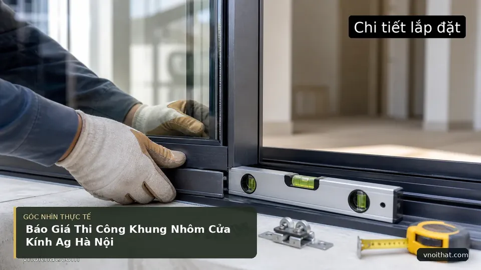 Chi tiết minh họa nội thất trong bài Báo Giá Thi Công Khung Nhôm Cửa Kính Ag Hà Nội