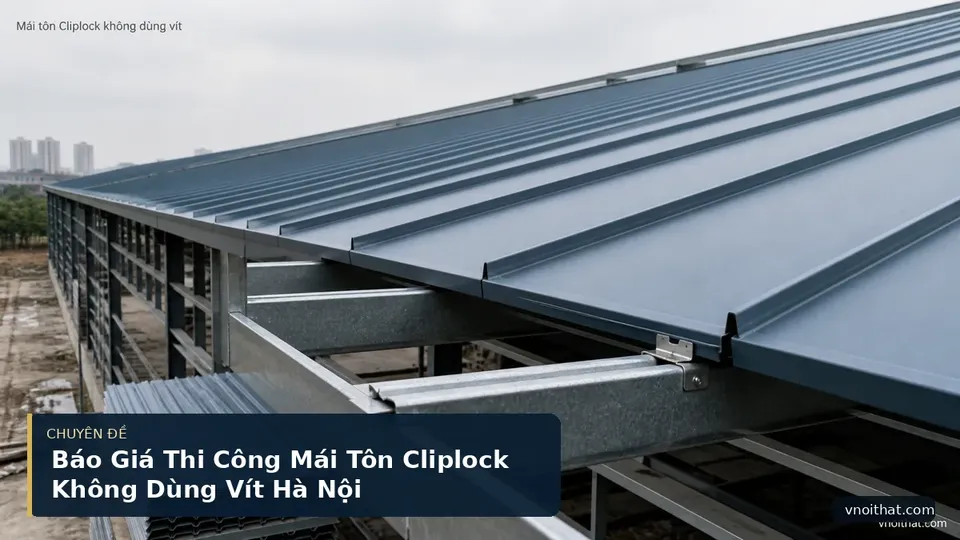 Báo Giá Thi Công Mái Tôn Cliplock Không Dùng Vít Hà Nội