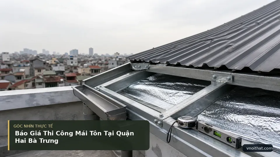 Chi tiết minh họa nội thất trong bài Báo Giá Thi Công Mái Tôn Tại Quận Hai Bà Trưng