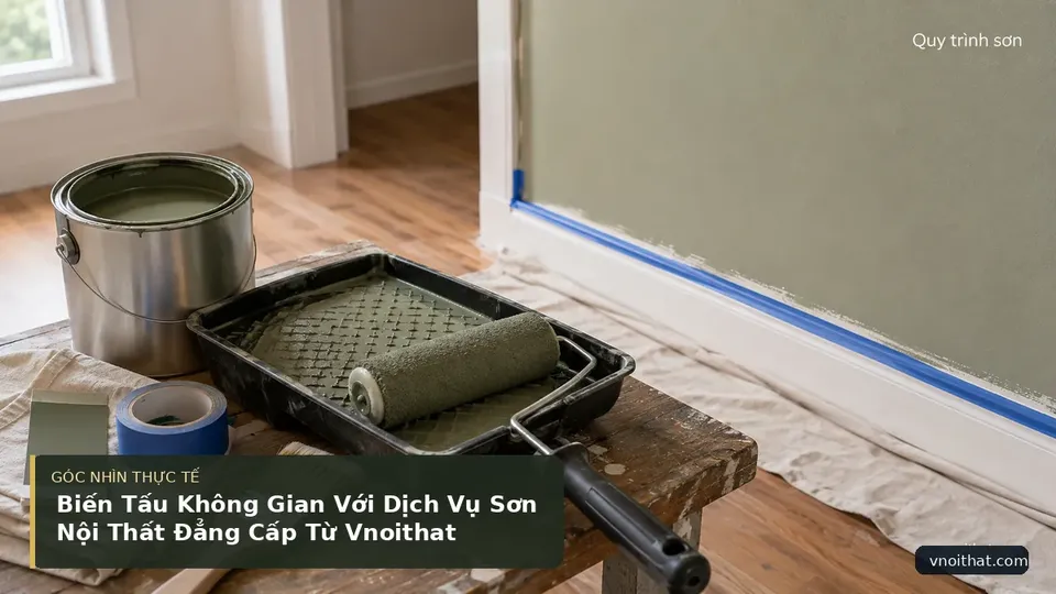 Chi tiết minh họa nội thất trong bài Biến Tấu Không Gian Với Dịch Vụ Sơn Nội Thất Đẳng Cấp Từ Vnoithat