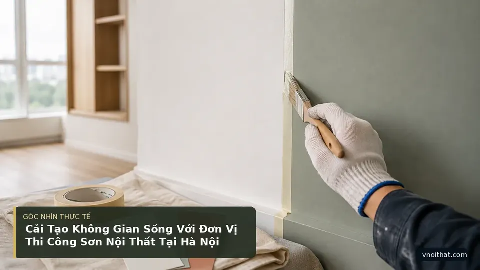 Chi tiết minh họa nội thất trong bài Cải Tạo Không Gian Sống Với Đơn Vị Thi Công Sơn Nội Thất Tại Hà Nội