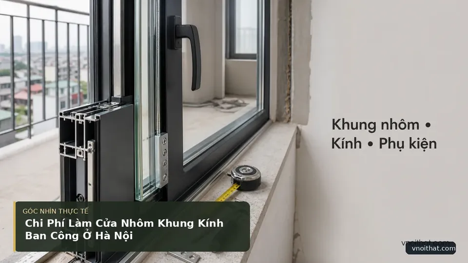 Chi tiết minh họa nội thất trong bài Chi Phí Làm Cửa Nhôm Khung Kính Ban Công Ở Hà Nội