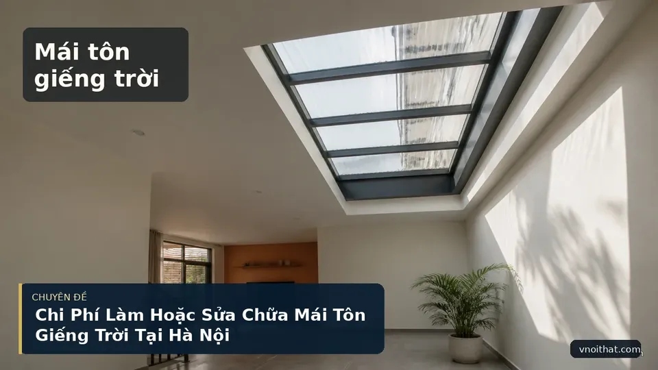 Chi Phí Làm Hoặc Sửa Chữa Mái Tôn Giếng Trời Tại Hà Nội