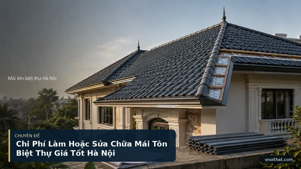 Chi Phí Làm Hoặc Sửa Chữa Mái Tôn Biệt Thự Giá Tốt Hà Nội