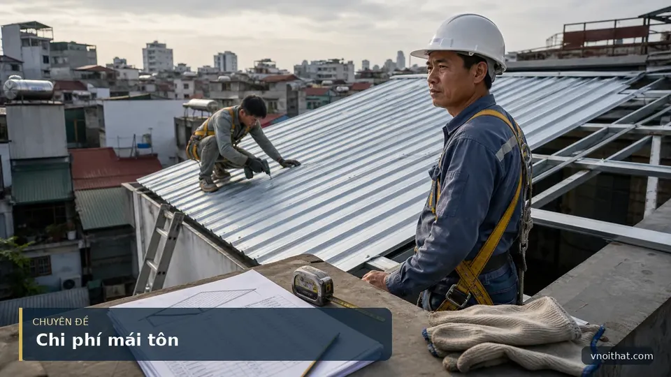 Chi Phí Làm Hoặc Sửa Chữa Mái Tôn 1 Mái Tại Hà Nội