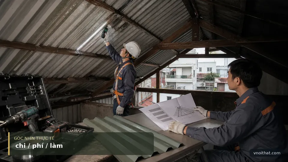 Chi Phí Làm Hoặc Sửa Chữa Mái Tôn 4 Mái Hà Nội — hình minh họa nội thất