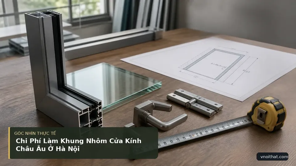 Chi tiết minh họa nội thất trong bài Chi Phí Làm Khung Nhôm Cửa Kính Châu Âu Ở Hà Nội