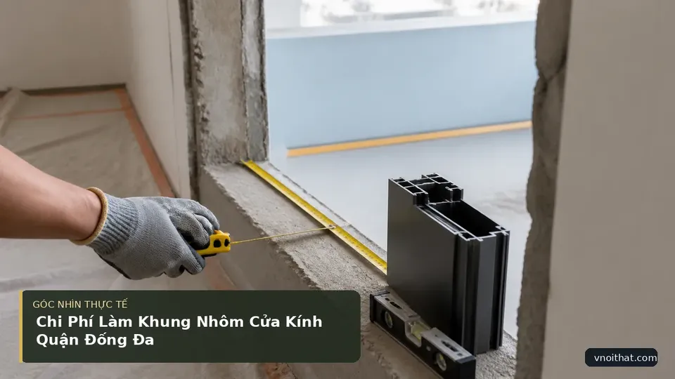 Chi tiết minh họa nội thất trong bài Chi Phí Làm Khung Nhôm Cửa Kính Quận Đống Đa