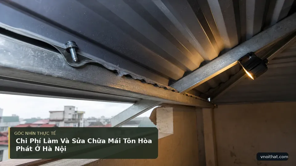 Chi tiết minh họa nội thất trong bài Chi Phí Làm Và Sửa Chữa Mái Tôn Hòa Phát Ở Hà Nội