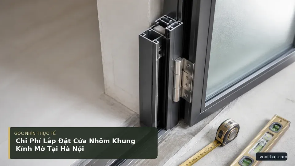 Chi tiết minh họa nội thất trong bài Chi Phí Lắp Đặt Cửa Nhôm Khung Kính Mờ Tại Hà Nội