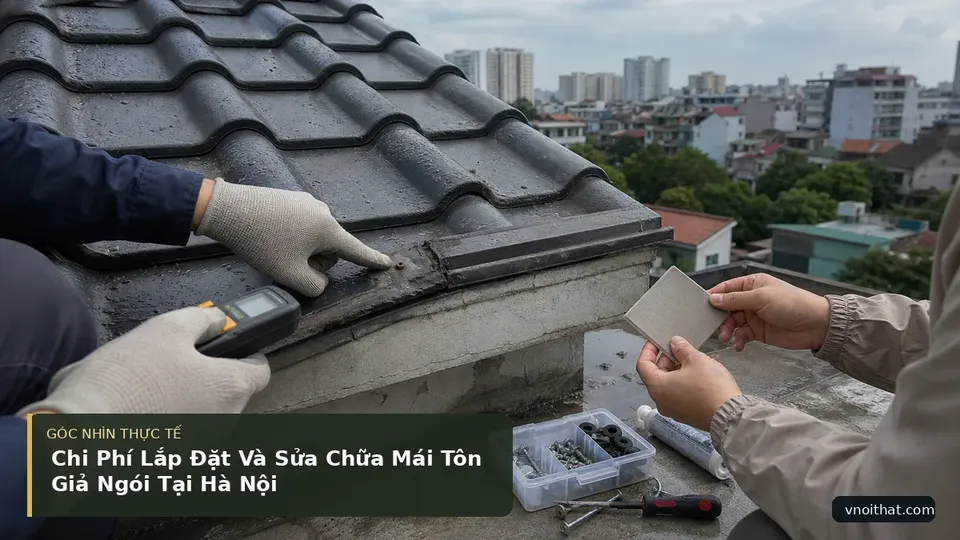 Chi tiết minh họa nội thất trong bài Chi Phí Lắp Đặt Và Sửa Chữa Mái Tôn Giả Ngói Tại Hà Nội