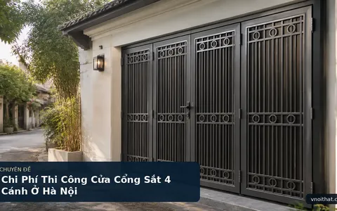 Chi Phí Thi Công Cửa Cổng Sắt 4 Cánh Ở Hà Nội