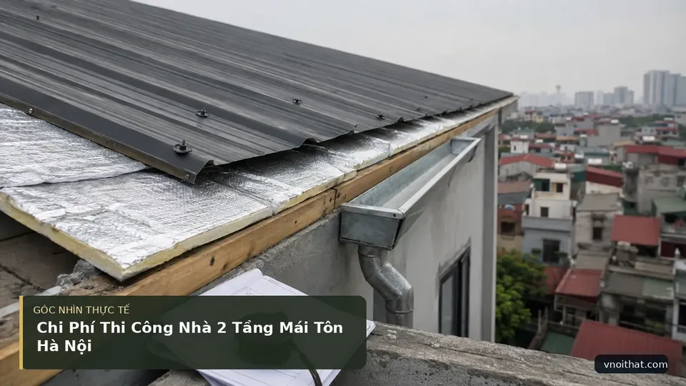 Chi tiết minh họa nội thất trong bài Chi Phí Thi Công Nhà 2 Tầng Mái Tôn Hà Nội