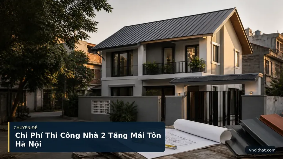 Chi Phí Thi Công Nhà 2 Tầng Mái Tôn Hà Nội