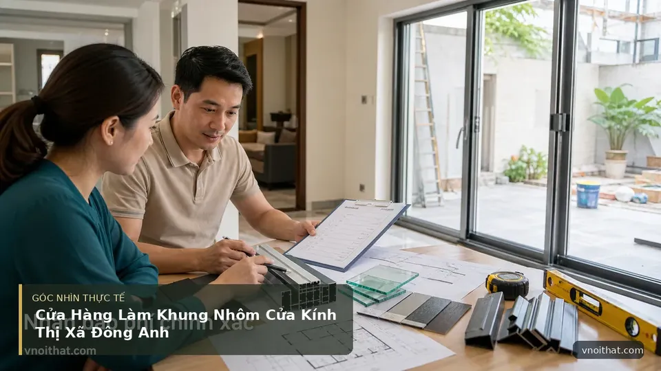 Cửa Hàng Làm Khung Nhôm Cửa Kính Thị Xã Đông Anh — hình minh họa nội thất