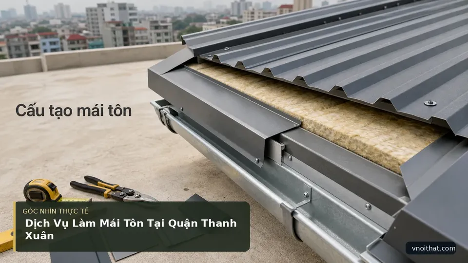 Chi tiết minh họa nội thất trong bài Dịch Vụ Làm Mái Tôn Tại Quận Thanh Xuân