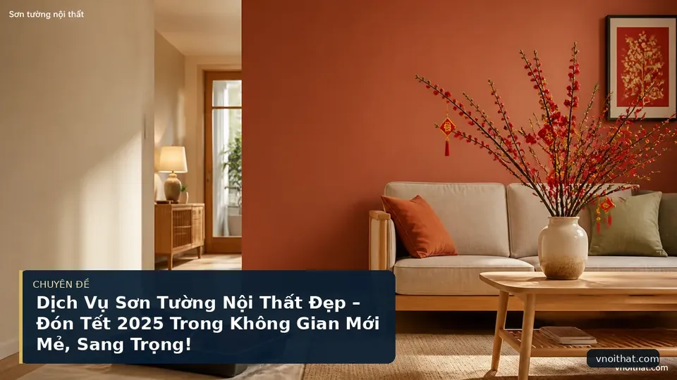 Dịch Vụ Sơn Tường Nội Thất Đẹp – Đón Tết 2025 Trong Không Gian Mới Mẻ, Sang Trọng!