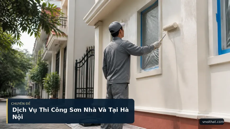 Dịch Vụ Thi Công Sơn Nhà Và Tại Hà Nội