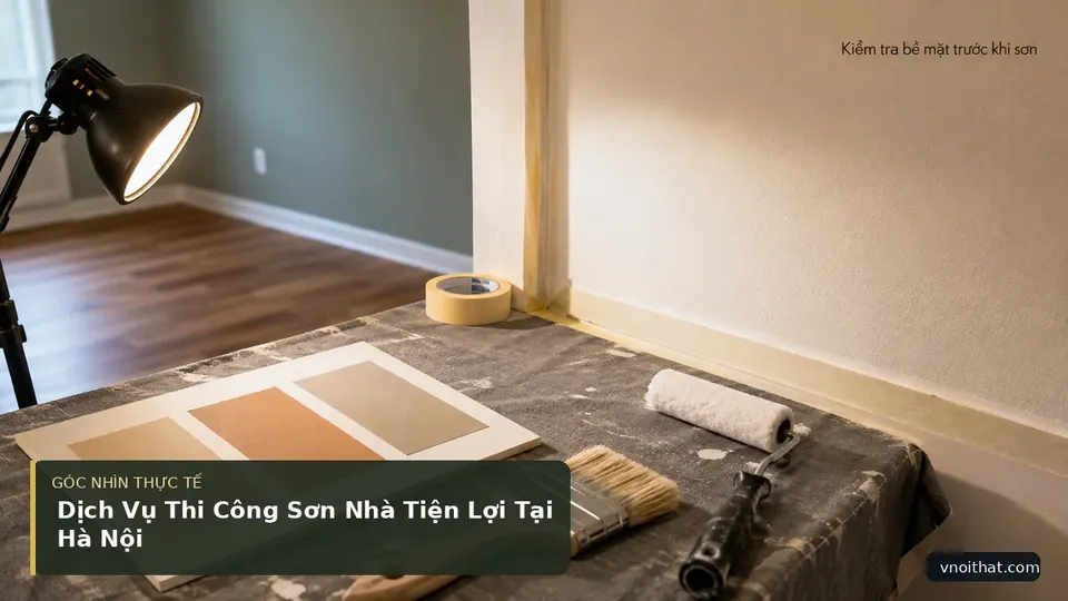 Chi tiết minh họa nội thất trong bài Dịch Vụ Thi Công Sơn Nhà Tiện Lợi Tại Hà Nội