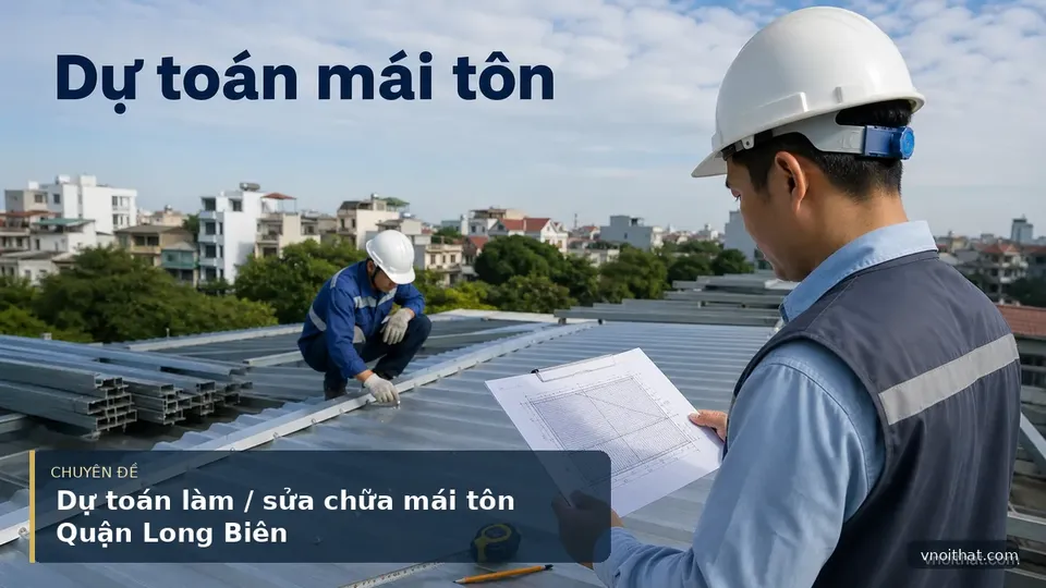 Dự toán làm / sửa chữa mái tôn Quận Long Biên
