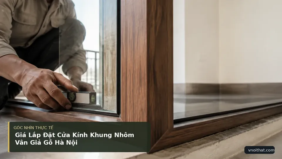 Chi tiết minh họa nội thất trong bài Giá Lắp Đặt Cửa Kính Khung Nhôm Vân Giả Gỗ Hà Nội