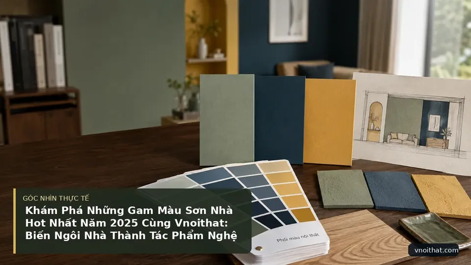 Chi tiết minh họa nội thất trong bài Khám Phá Những Gam Màu Sơn Nhà Hot Nhất Năm 2025 Cùng Vnoithat: Biến Ngôi Nhà Thành Tác Phẩm Nghệ Thuật
