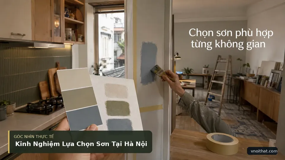 Chi tiết minh họa nội thất trong bài Kinh Nghiệm Lựa Chọn Sơn Tại Hà Nội