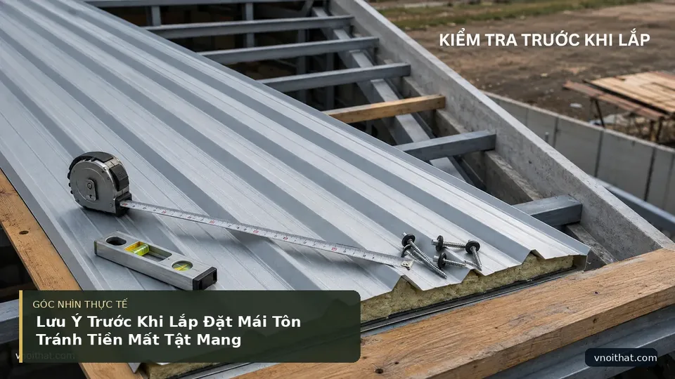 Chi tiết minh họa nội thất trong bài Lưu Ý Trước Khi Lắp Đặt Mái Tôn Tránh Tiền Mất Tật Mang