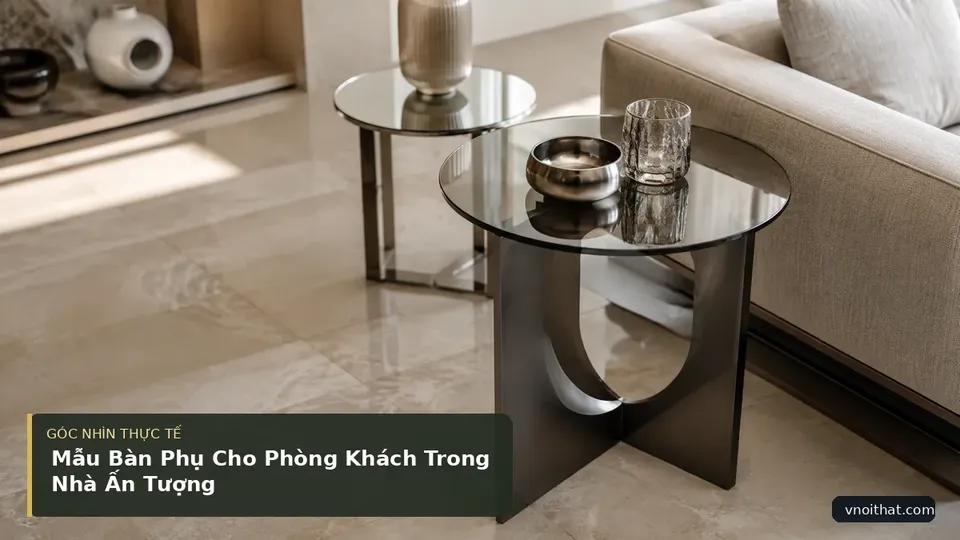 Chi tiết minh họa nội thất trong bài Mẫu Bàn Phụ Cho Phòng Khách Trong Nhà Ấn Tượng