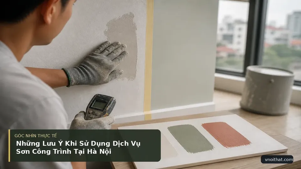 Chi tiết minh họa nội thất trong bài Những Lưu Ý Khi Sử Dụng Dịch Vụ Sơn Công Trình Tại Hà Nội
