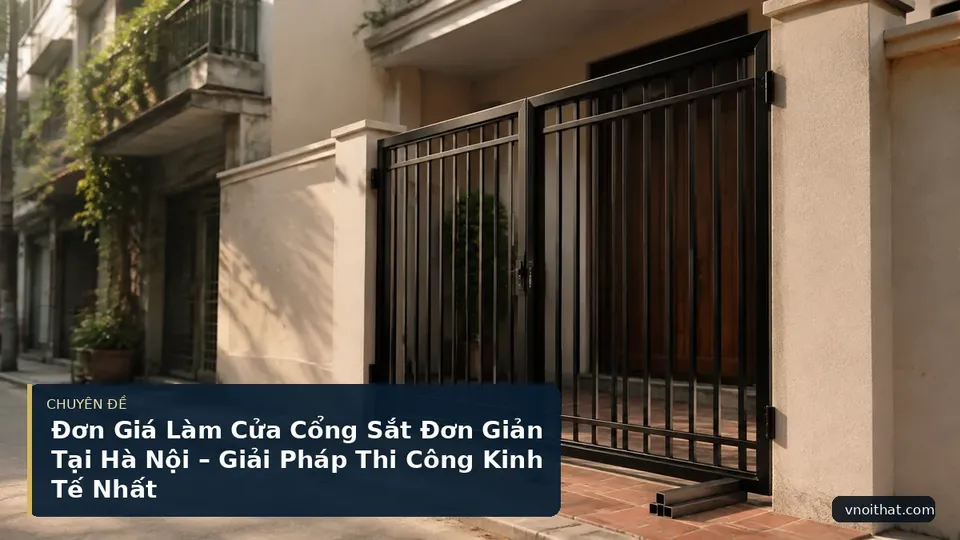 Đơn Giá Làm Cửa Cổng Sắt Đơn Giản Tại Hà Nội – Giải Pháp Thi Công Kinh Tế Nhất