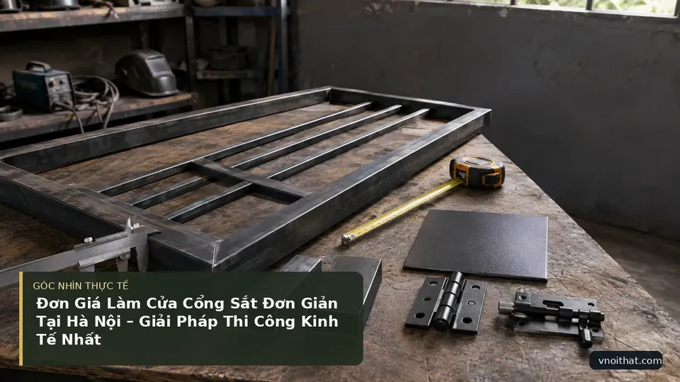 Chi tiết minh họa nội thất trong bài Đơn Giá Làm Cửa Cổng Sắt Đơn Giản Tại Hà Nội – Giải Pháp Thi Công Kinh Tế Nhất
