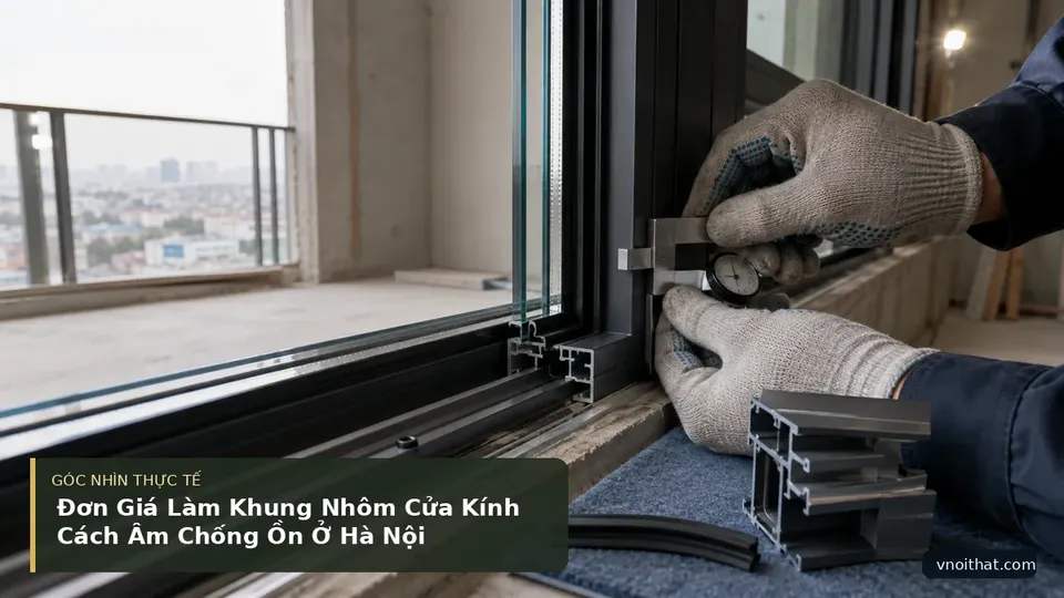 Chi tiết minh họa nội thất trong bài Đơn Giá Làm Khung Nhôm Cửa Kính Cách Âm Chống Ồn Ở Hà Nội