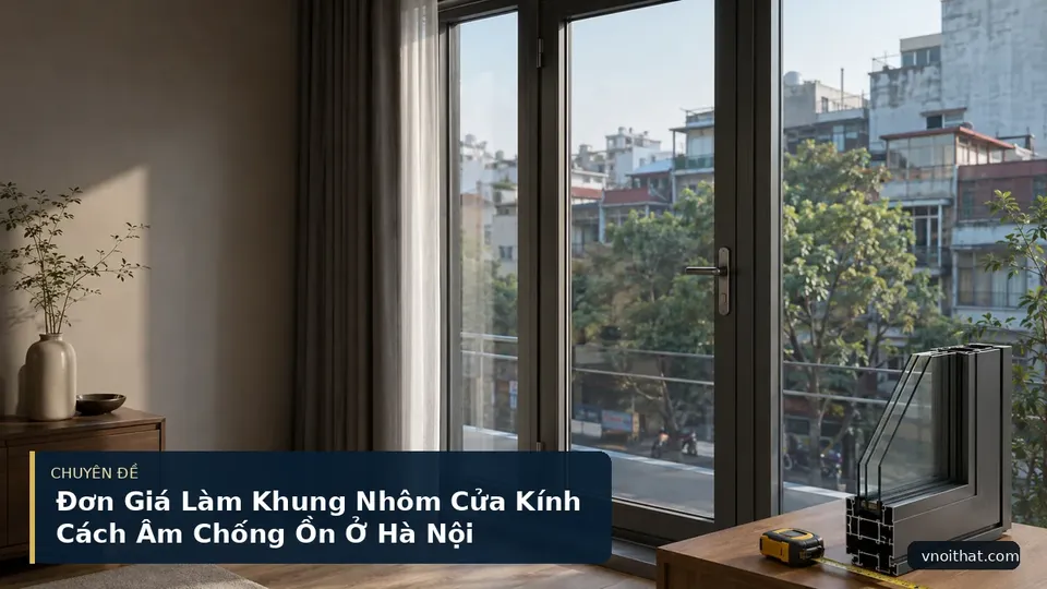 Đơn Giá Làm Khung Nhôm Cửa Kính Cách Âm Chống Ồn Ở Hà Nội