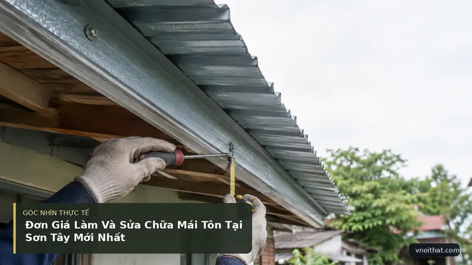 Chi tiết minh họa nội thất trong bài Đơn Giá Làm Và Sửa Chữa Mái Tôn Tại Sơn Tây Mới Nhất