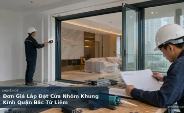 Đơn Giá Lắp Đặt Cửa Nhôm Khung Kính Quận Bắc Từ Liêm