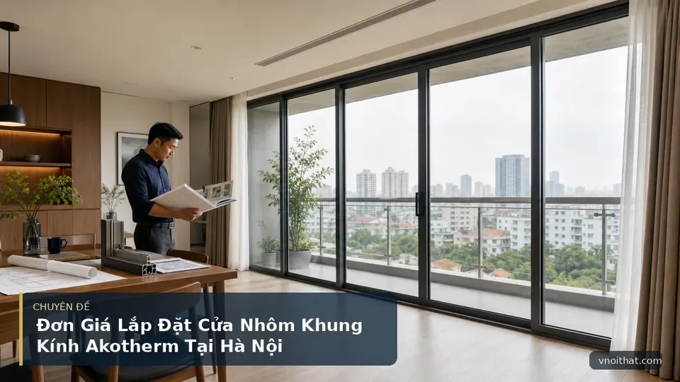 Đơn Giá Lắp Đặt Cửa Nhôm Khung Kính Akotherm Tại Hà Nội