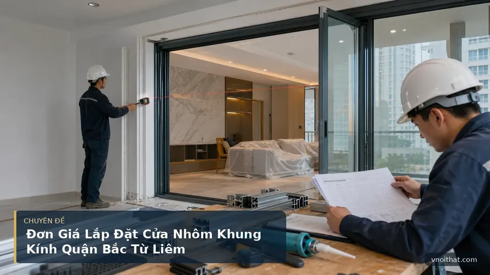 Đơn Giá Lắp Đặt Cửa Nhôm Khung Kính Quận Bắc Từ Liêm