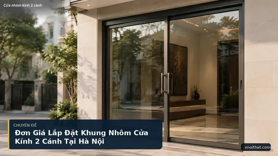 Đơn Giá Lắp Đặt Khung Nhôm Cửa Kính 2 Cánh Tại Hà Nội
