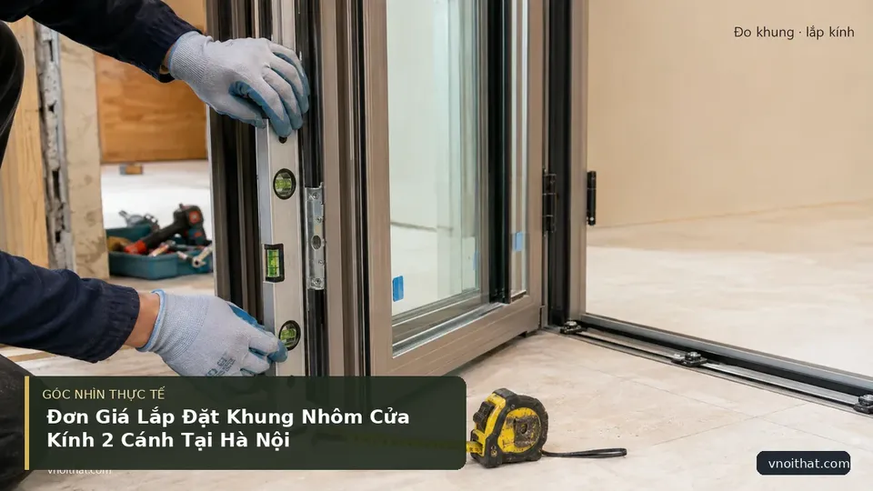 Chi tiết minh họa nội thất trong bài Đơn Giá Lắp Đặt Khung Nhôm Cửa Kính 2 Cánh Tại Hà Nội