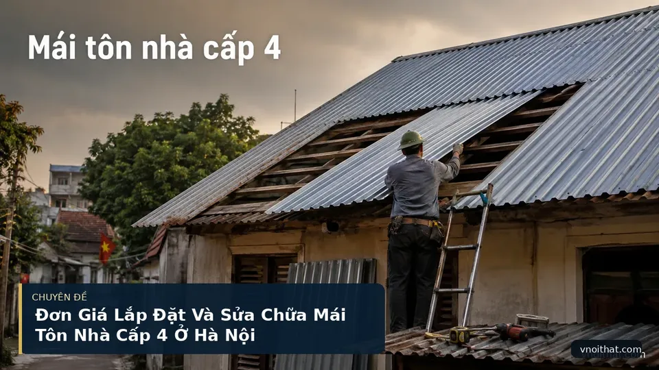 Đơn Giá Lắp Đặt Và Sửa Chữa Mái Tôn Nhà Cấp 4 Ở Hà Nội