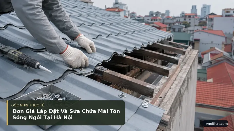 Chi tiết minh họa nội thất trong bài Đơn Giá Lắp Đặt Và Sửa Chữa Mái Tôn Sóng Ngói Tại Hà Nội