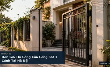 Đơn Giá Thi Công Cửa Cổng Sắt 1 Cánh Tại Hà Nội